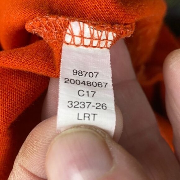 Duluth Trading Long Sleeve T-Shirt Large Orange 100% Cotton - Picture 4 of 4
